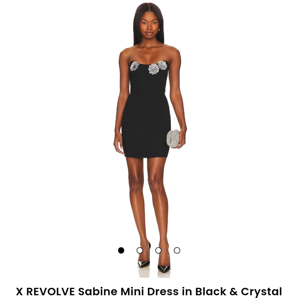 Amanda Uprichard Black Embellished Mini Dress